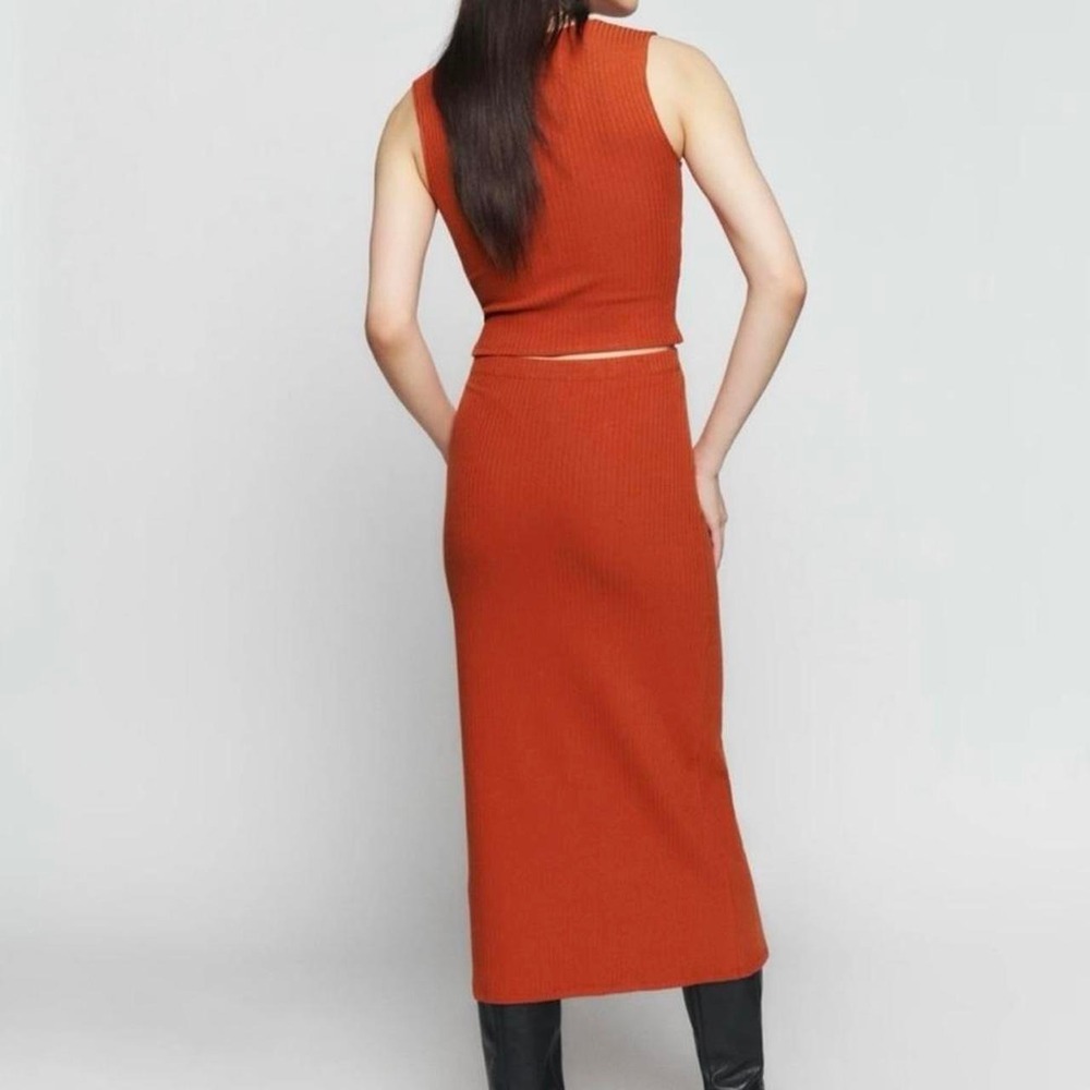 Reformation Hays Ribbed Midi Skirt